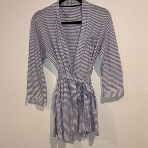 Kate Spade Lavender and White Striped Robe XS/S